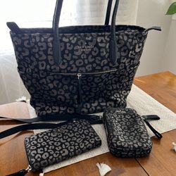 Kate Spade Black And Pink Leopard Set 