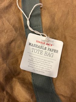 Trader Joe’s washable paper tote bad