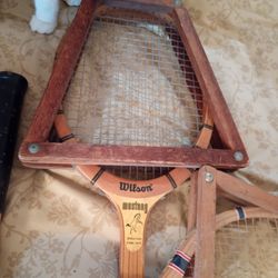 For collectible wooden tennis rackets good condition take all $40