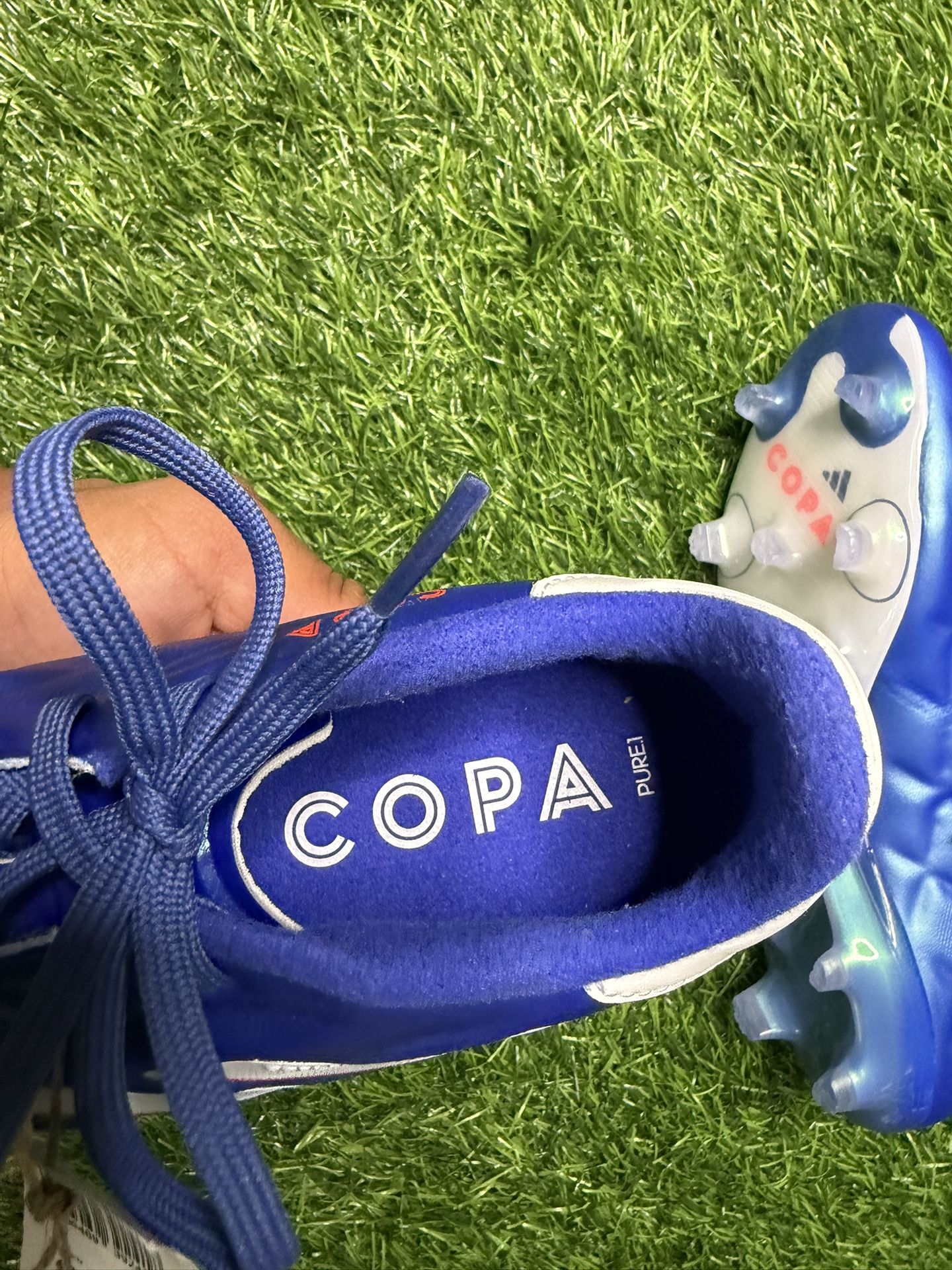 Adidas Copa Pure 2.1 FG Blue‎ White Soccer Cleats IE4894 Men\'s Size 7 / Wmn\'s 8 Mens 8 womens 9 )Adidas COPA Pure 2.1 FG Soccer Shoes  main image 4