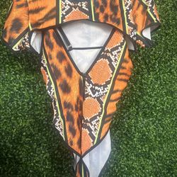 Animal Print 2 Piece Swim Set Plus Size 