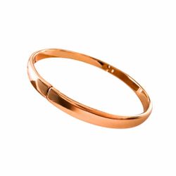 Classic Plain Hinged Bangle Bracelet – Rose Gold Plated | Sleek Minimalist