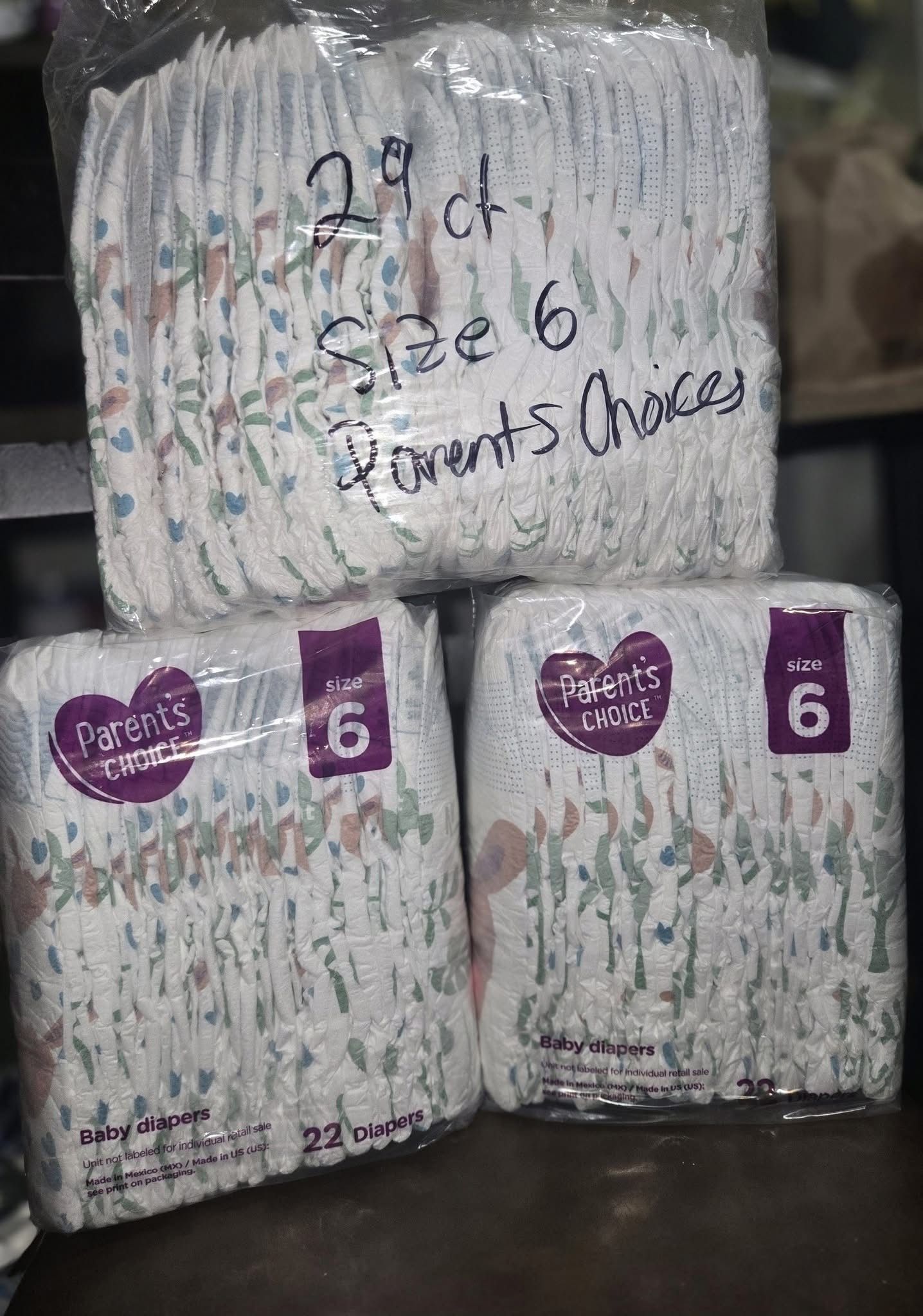 Diaper Parents Choice Size 6 60Ct