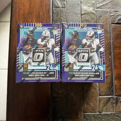 2025 PANINI DONRUSS OPTIC NFL FOOTBALL BLASTER BOX PURPLE SHOCK