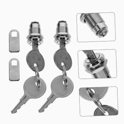 2 Sets Cam Lock Tubular Lock RV Compartment Safe Lock with Keyed Loc