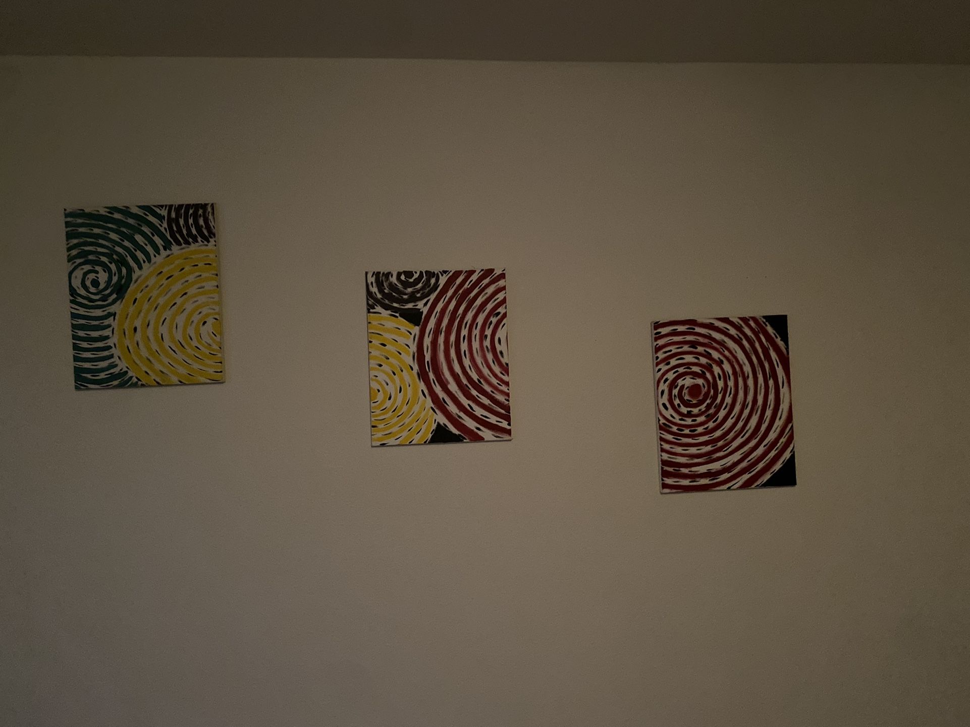 3 Piece Hand Painted Art