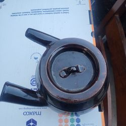 Vintage Unusual Antique Chinese Medicine Pot Teapot Primitive Stoneware Planter