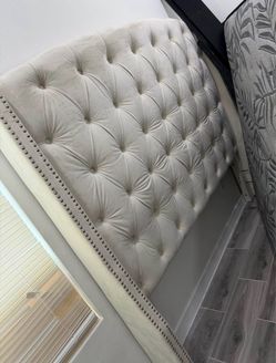 Queen bed frame/6 Chair Marble table