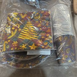 Party Plates,Cups, And Napkins Set(96 Pieces)