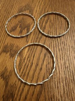 Silver Looking Bangles