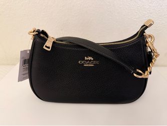 Coach Teri Shoulder Bag in Black/Gold