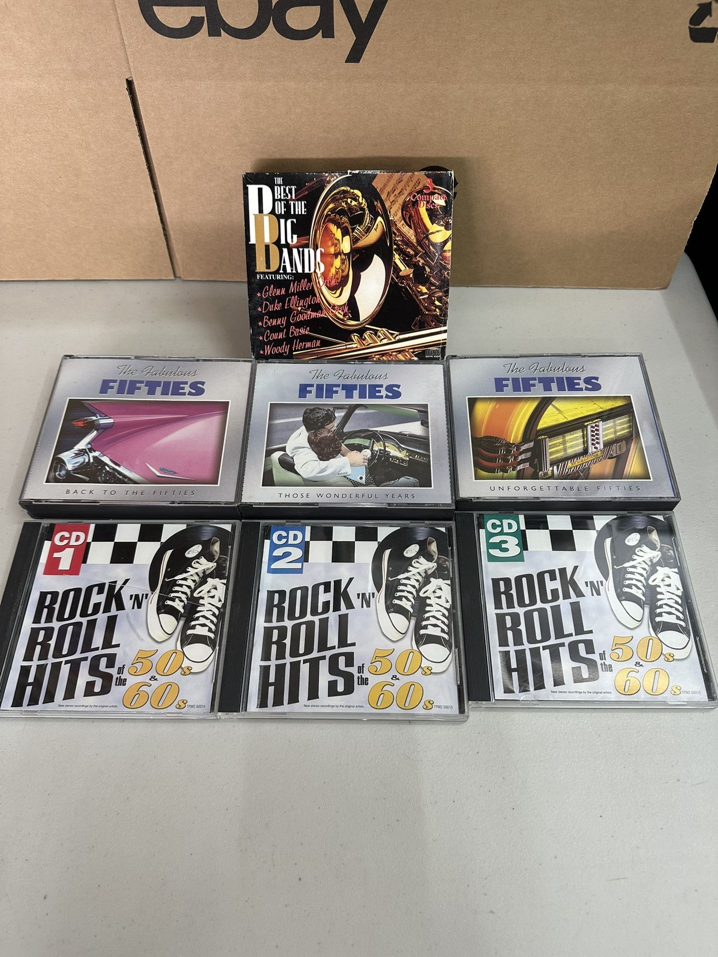 Rock N Roll Cd Lot 1950s 1960s Big Big Band w/ Cd Sets Rock N Roll Music Cds Lot