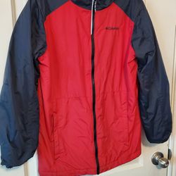 Columbia Boys Snowpocalyptic Thermal Coil Red Waterproof Jacket Large 14/16
