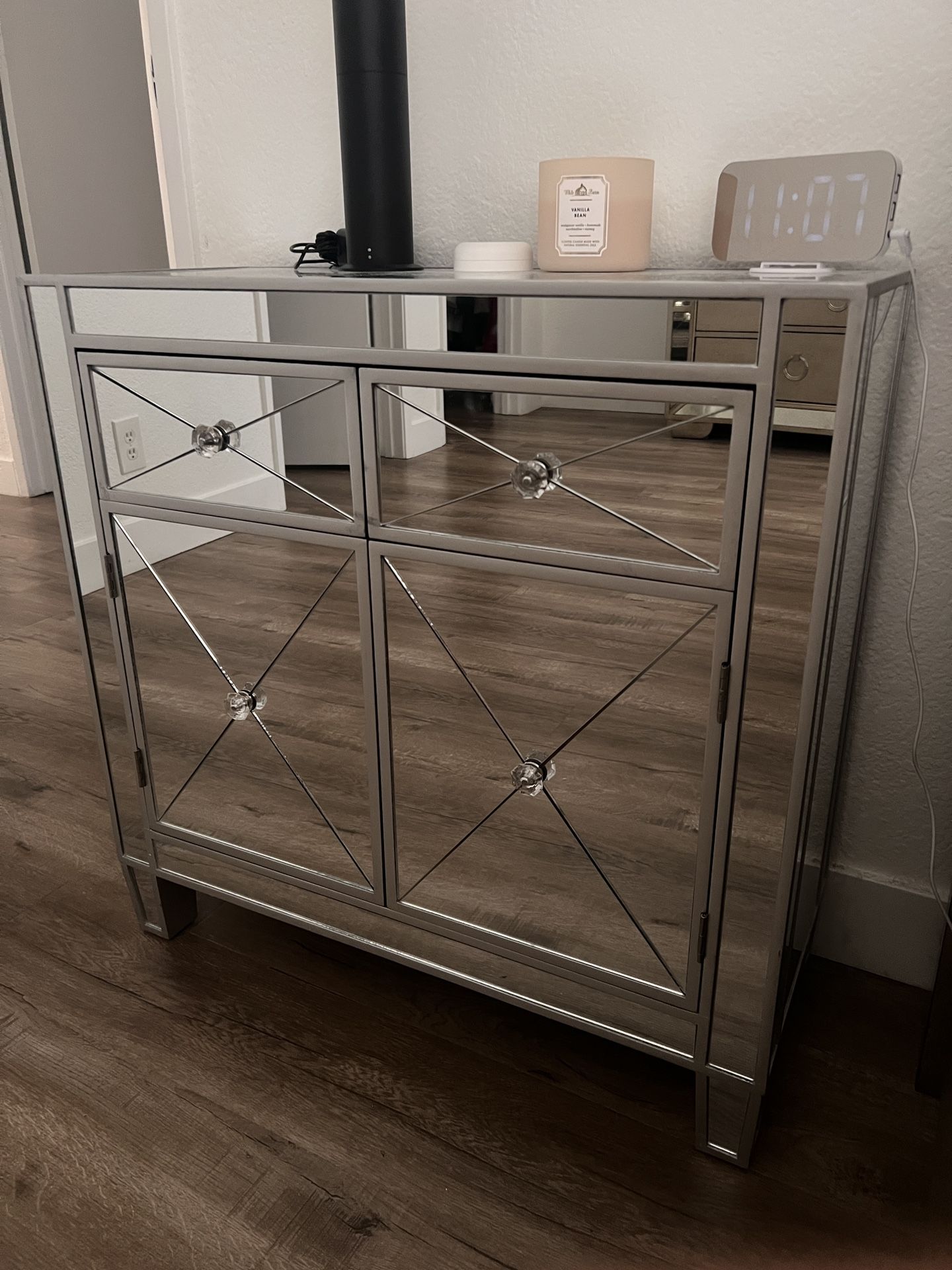 Mirrored Nightstand 