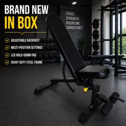 Brand New Heavy Duty Adjustable Weight Bench Incline Decline Flat Home Gym Equipment