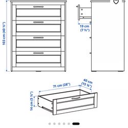 4 Drawers dresser 