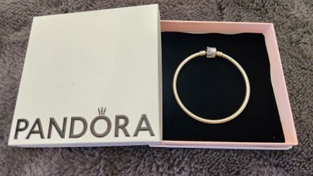 Pandora Sparkling Barrel Clasp Bracelet