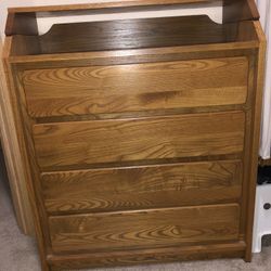 Pure Wood Dresser With Extending Top