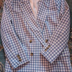 DB Check Blazer Blue/White Size M