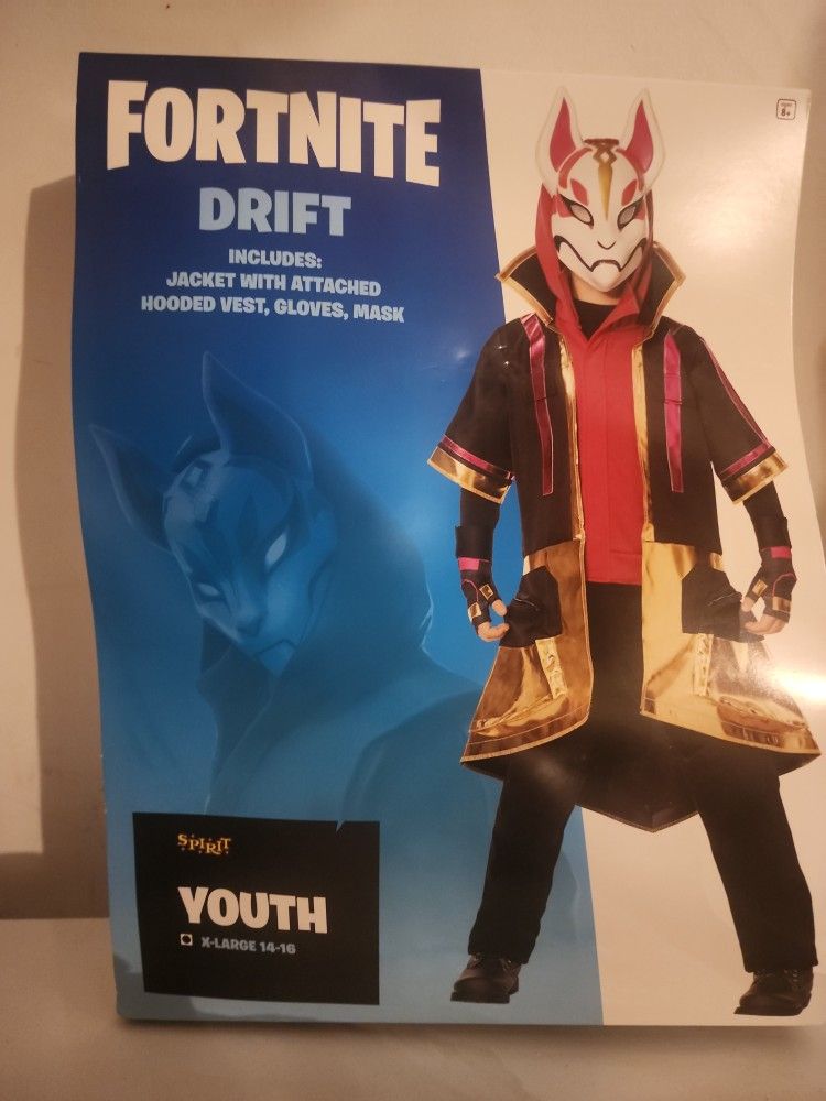 Fortnite Drift Youth X-large Costume 14-16