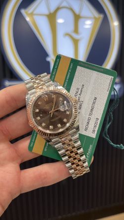 Rolex Datejust Chocolate Diamond Dial on Jubilee 2018