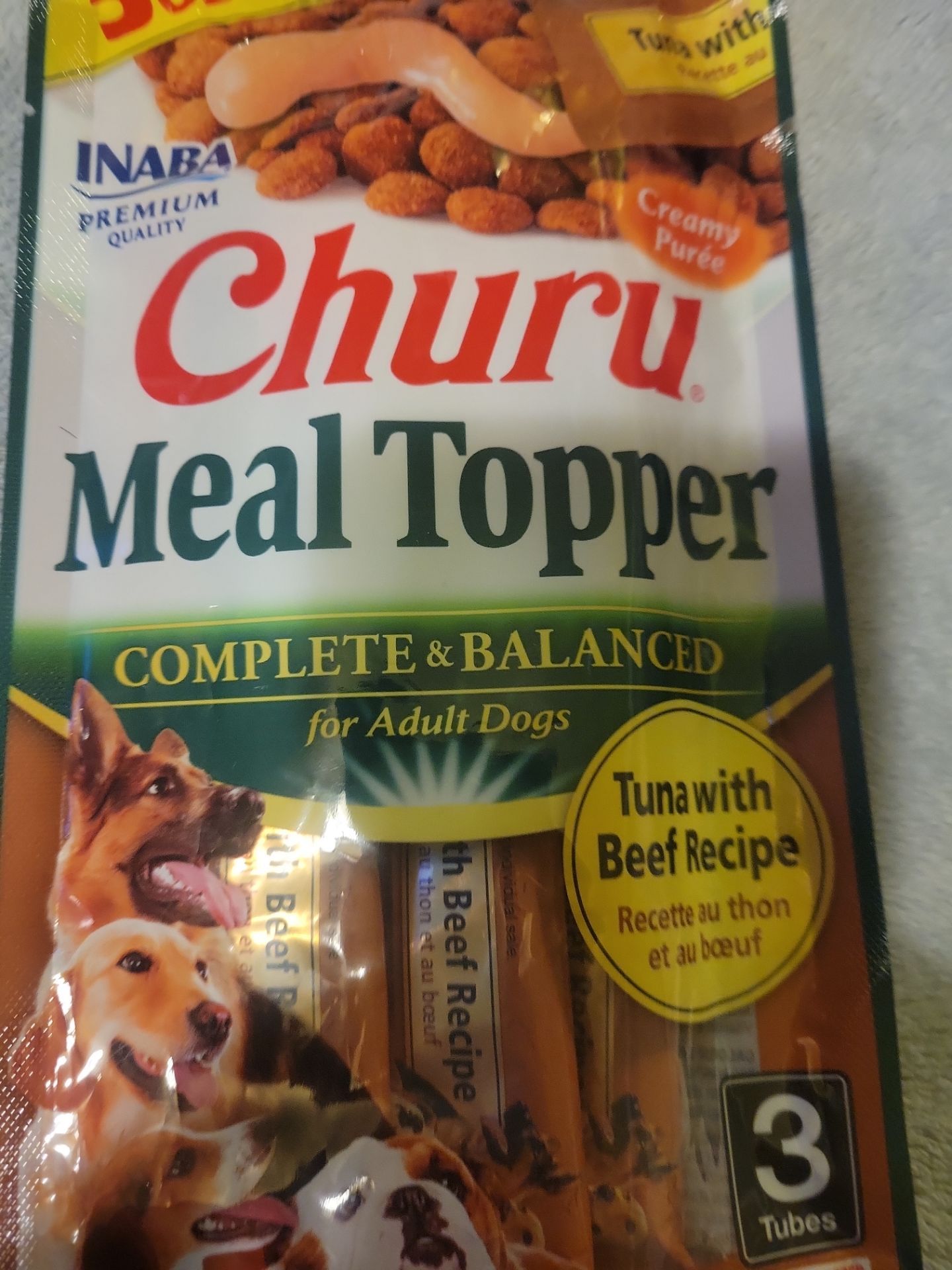 Dog treat Churu meal topper