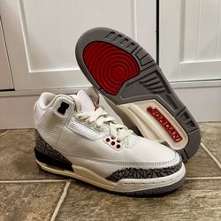 New Air Jordan 3 Retro GS WC3 White Cement Reimagine