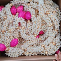 Beautiful Flower Decor With Pearls