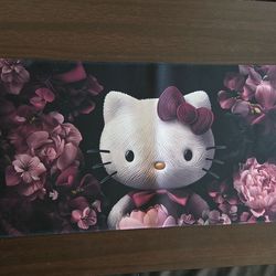 Hello Kitty flowers deskmat