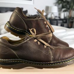 Dr. Marten’s Men’s Zack 3 Eye Butt Seam Oxford Sz 11 Brown Leather Quality EUC