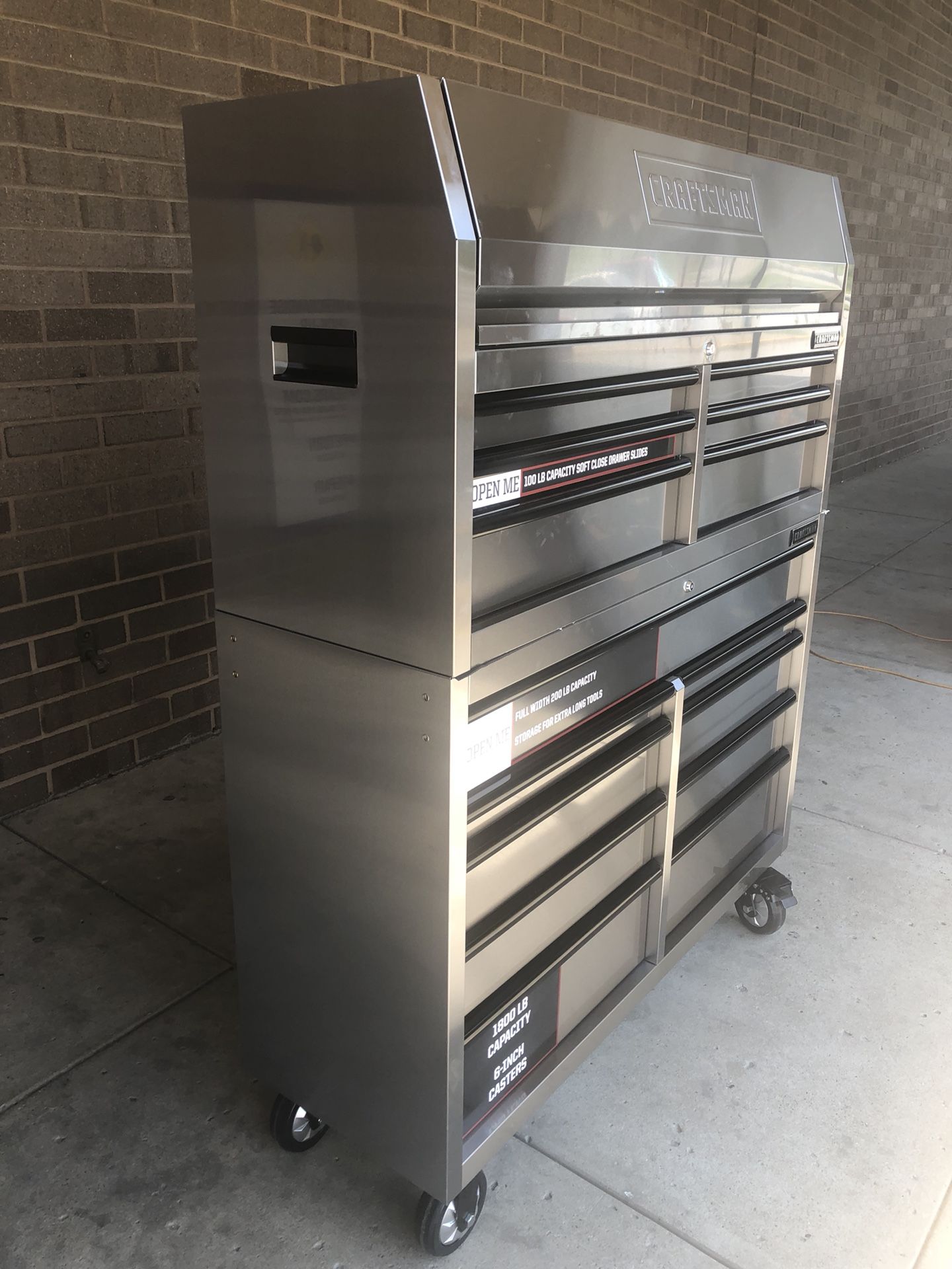 Craftsman 53 inch stainless deals steel tool chest
