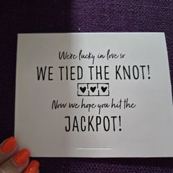 Lotto Ticket Card Holder Wedding Favor