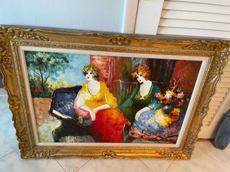 Itzhak Tarkay Oil on Canvas Signed