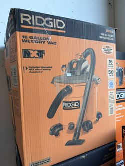 RIDGID 16 Gal. 5.0 Peak HP NXT Shop Vacuum with Filter, Hose, Wet/Dry