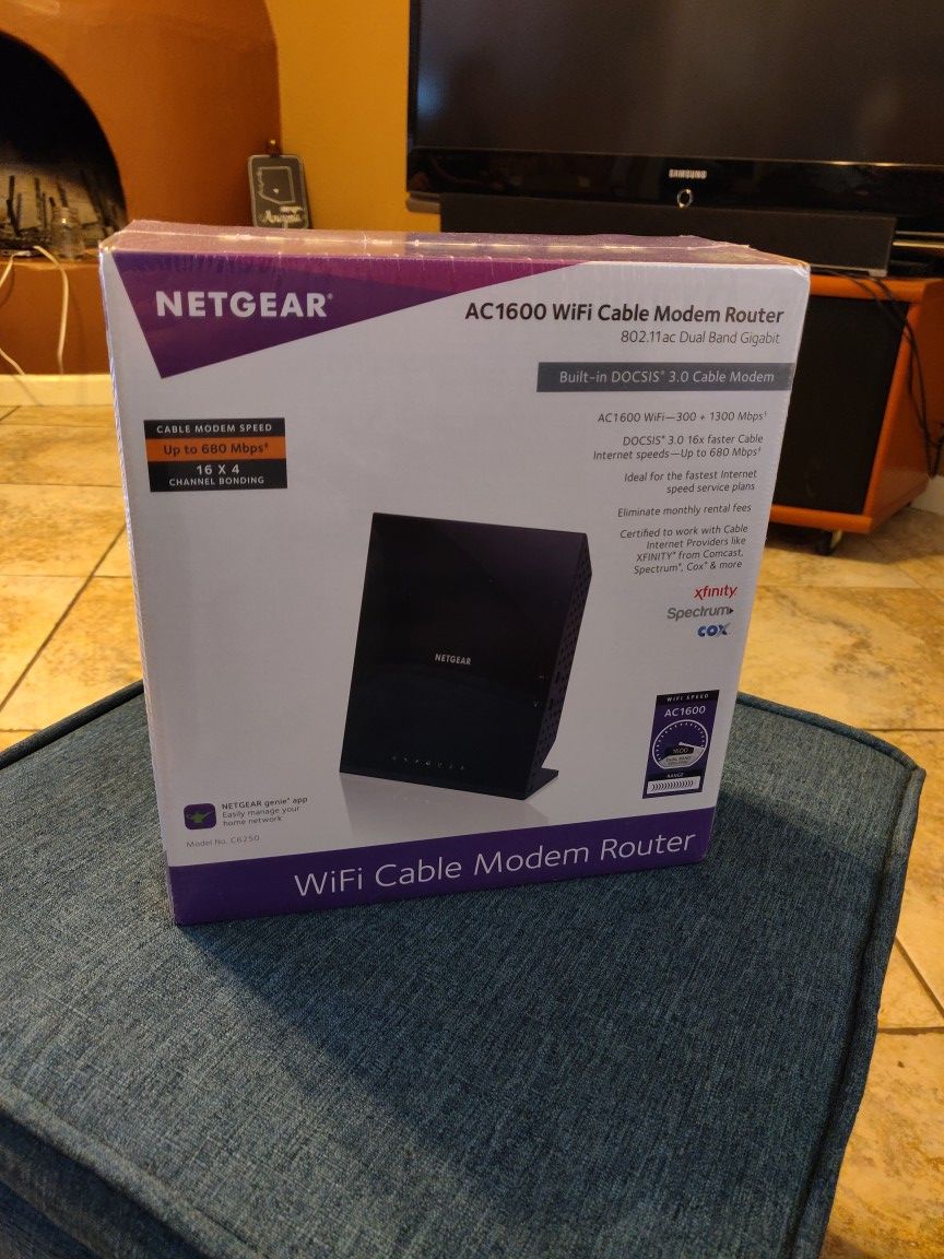 NETGEAR AC1600, DOCSIS 3.0, Modem & Router Combo