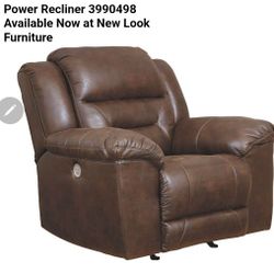 Power Rocker Recliner Chocolate Color
