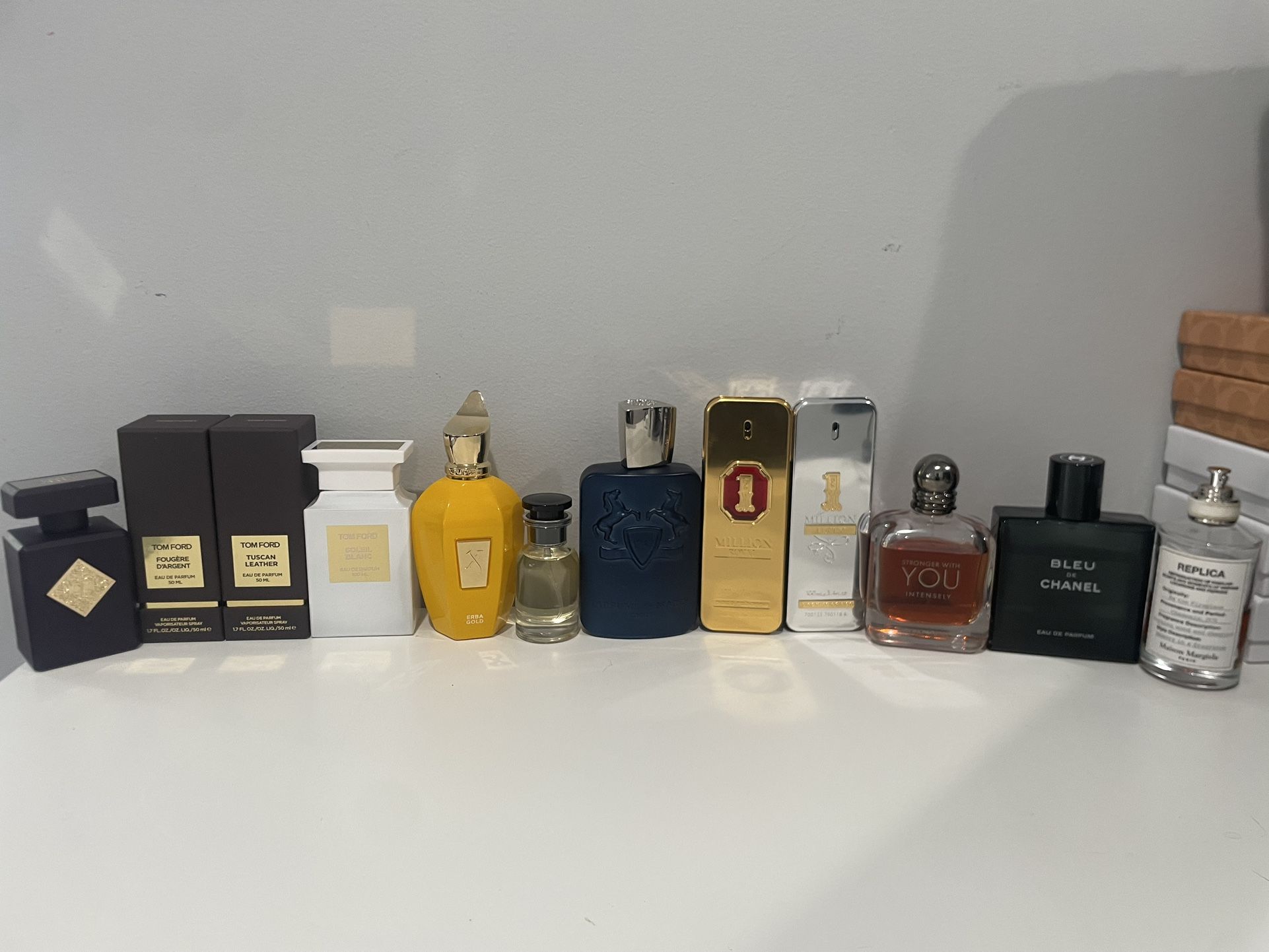 Huge mens summer cologne lot initio side effect xerjoff erba gold Pdm layton 1 million stronger with you intensly blea de channel