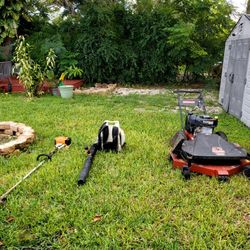Commercial Lawn Equipment Bundle – Swisher 42” Mower + STIHL Blower + STIHL Trimmer – $700 OBO