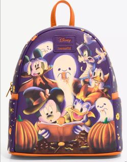 Loungefly Disney Halloween Fall Mickey Minnie Mouse Ghost Story Mini pack decoration
