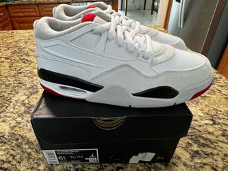 Jordan Air Jordan 4 RM GS Sneakers White Varsity Red Black Size 6.5Y Women’s 8