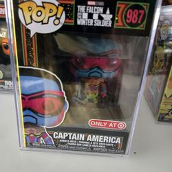 Funko Pop Target Blacklight Captain America. 