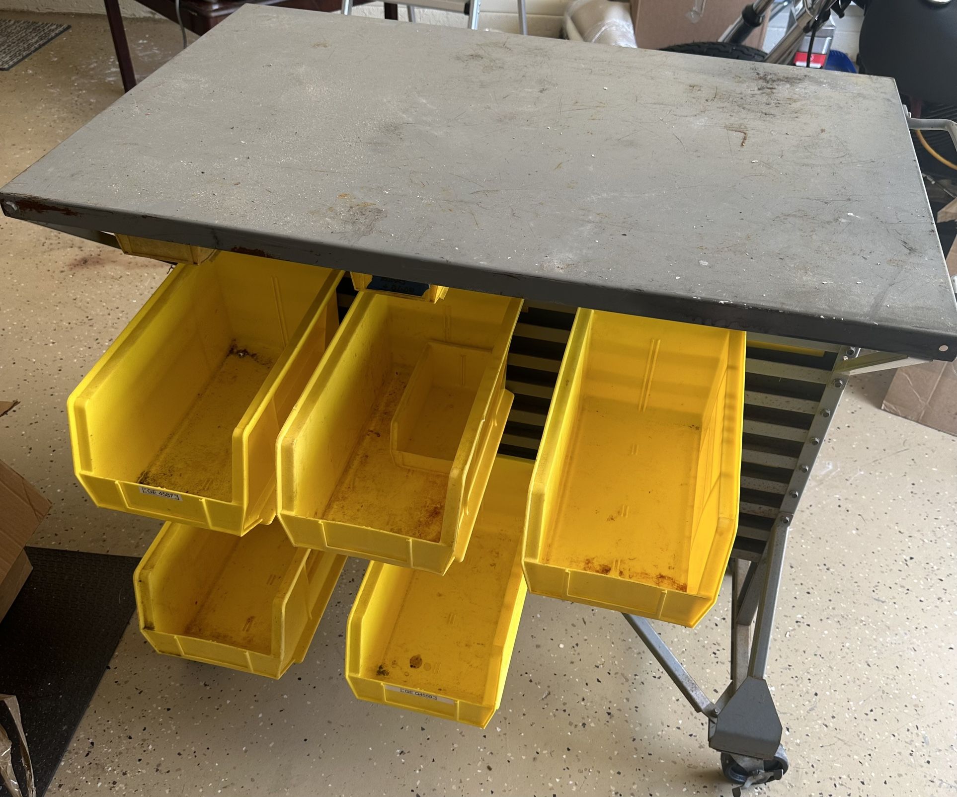 Rolling Work Bench/Hobby Table With Bins for Sale in Sebastian, FL OfferUp