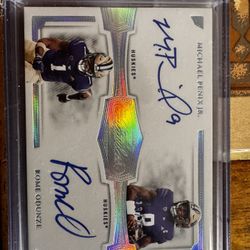 2024 Panini Collegiate Flawless Football Penix Jr & Odunze Silver Auto /25 - NT