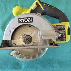 a Ryobi 18V ONE+ 5-1/2 inch cordless circular saw