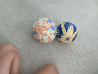 Size 4 Soccer Balls Used A Little Bit And Other One Used A Bit More
