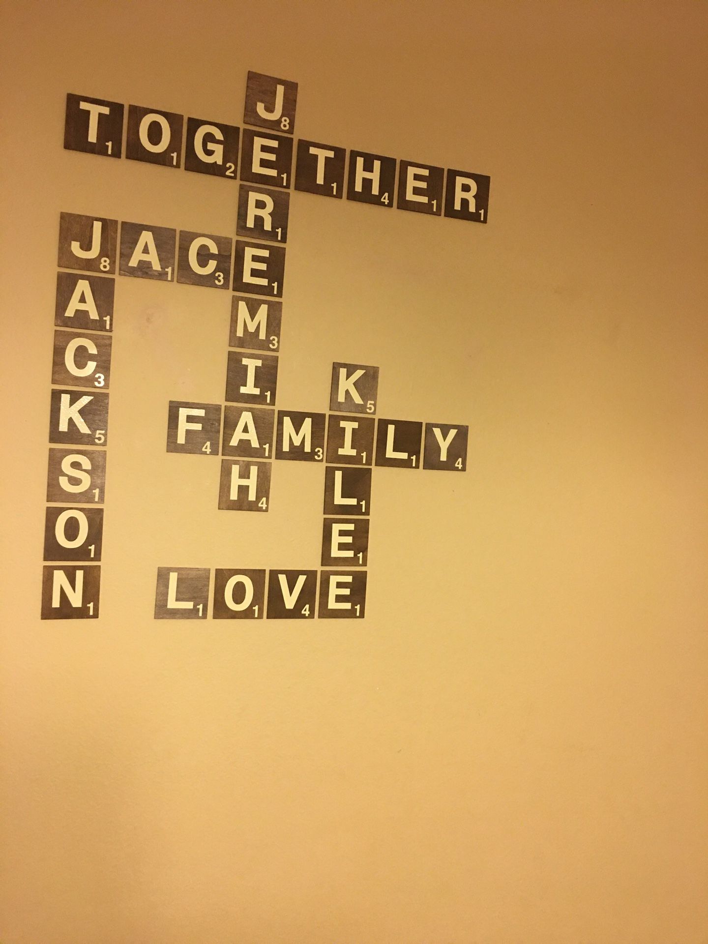 Scrabble wall art decor