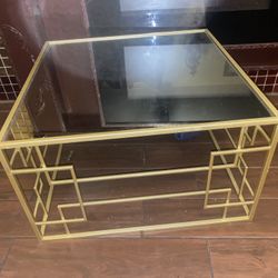 Golden Glass Coffee Table