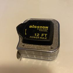 Rare Vintage Disston Carlson Pocket 12 Ft Tape Measure 