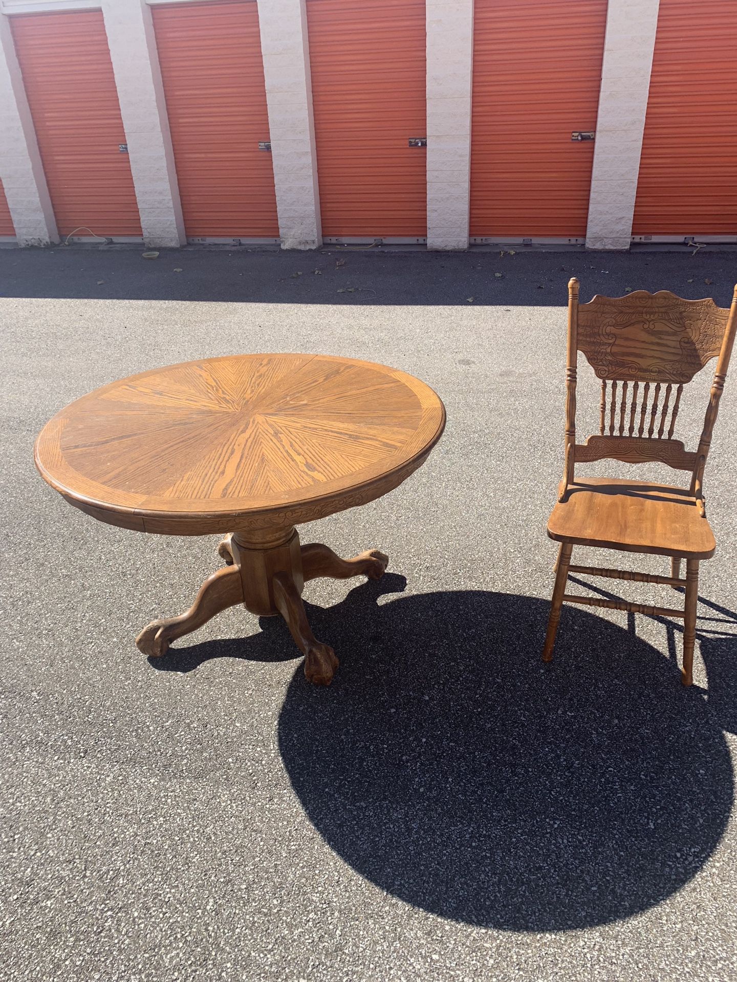 Wooden kitchen table with 6 chairs