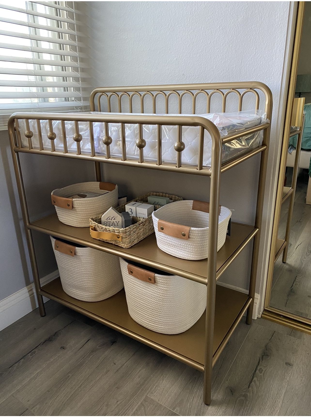 Little Seeds Monarch Hill Changing Table In Gold/brushed Brass